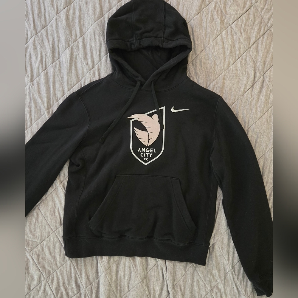 Angel City FC Nike Women's Black Cropped Hoddie